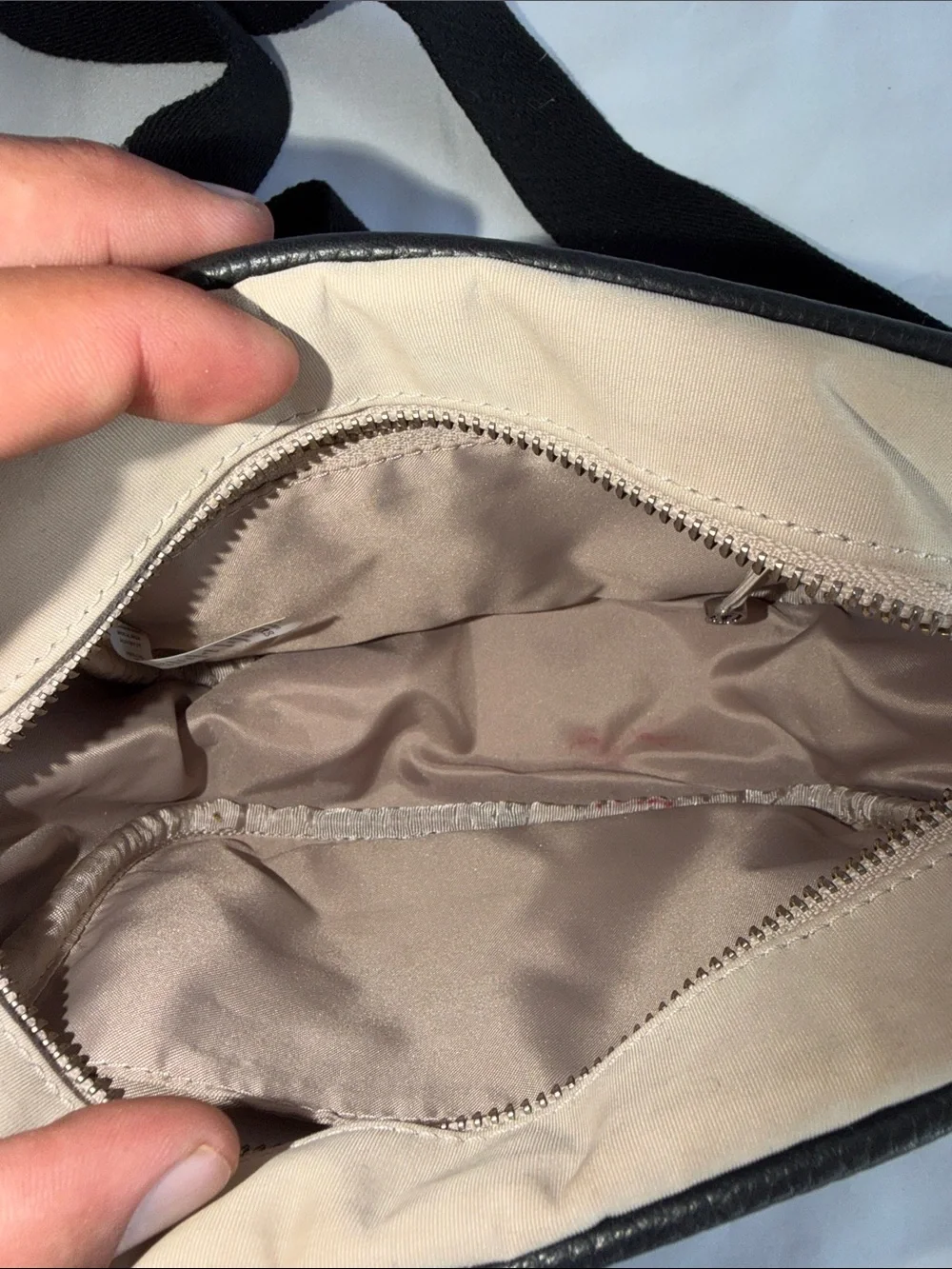 lululemon athletica Beige and Black Messenger Crossbody